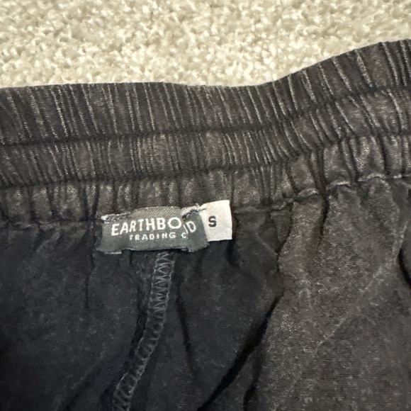 EARTHBOUND distressed black charcoal Maxi Skirt with Ruffles Small - Picture 4 of 5